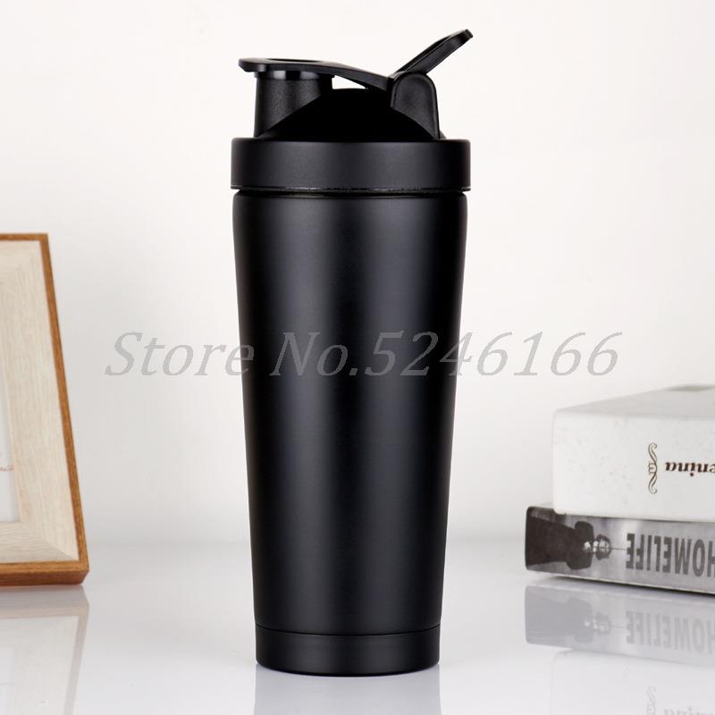 750ml gym sport portable water bottle stainless steel double wall vacuum insulated Protein Shaker water bottle