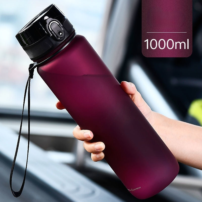 New 1000ml Sports Water Bottle BPA Free Portable Leak-proof Shaker bottle Plastic Drinkware Outdoor Tour Gym Free Shipping items