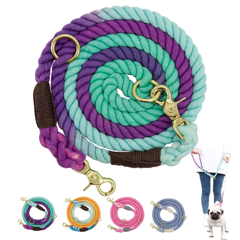 Soft Dog Pet Leash Rope Nylon Small Medium Large Dogs Leashes Long Heavy Duty Puppy Walking Hiking Lead Ropes for Dogs