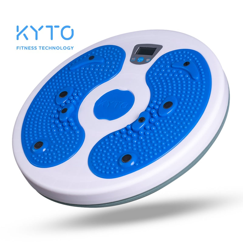 KYTO Digital Waist Disc Fitness Figure Trimmer Twist Board Slimming Body Equipment-Foot-shaped Pedal Balance Board