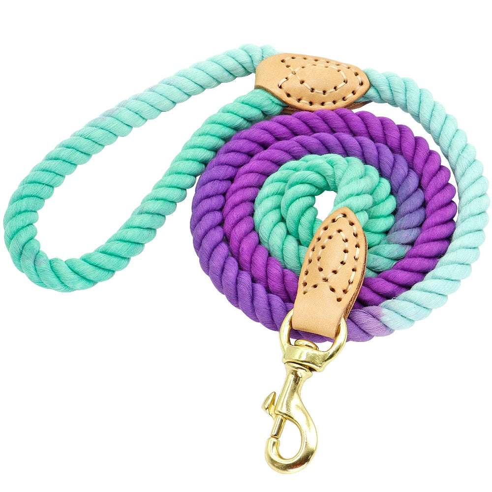 Soft Dog Pet Leash Rope Nylon Small Medium Large Dogs Leashes Long Heavy Duty Puppy Walking Hiking Lead Ropes for Dogs