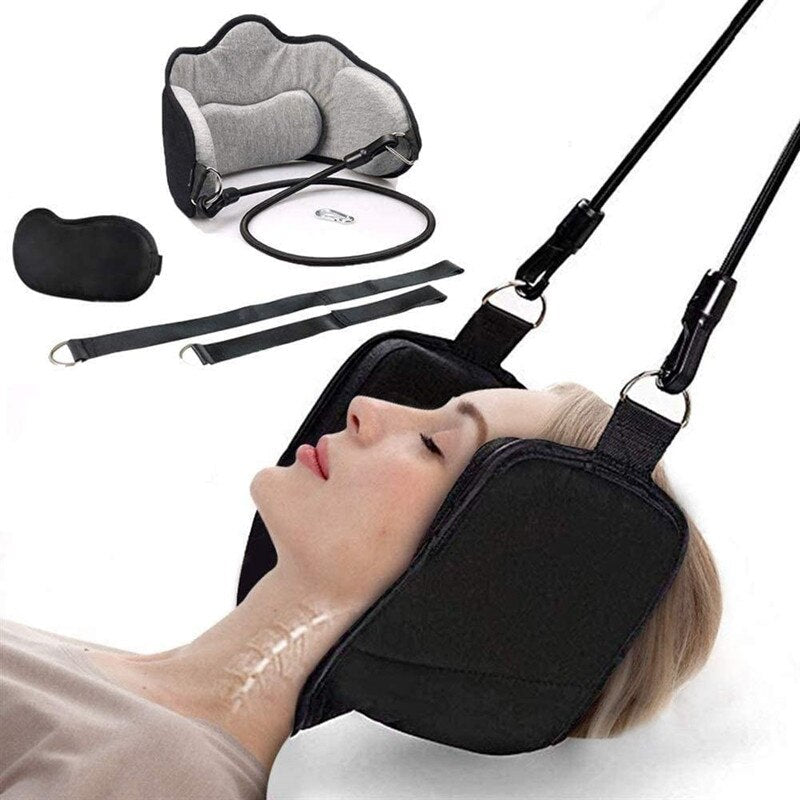 Wellness Cervical Traction Hammock for Neck and Head-Chiropractic Alignment Stretching Device for Neck Shoulder and Back Pain