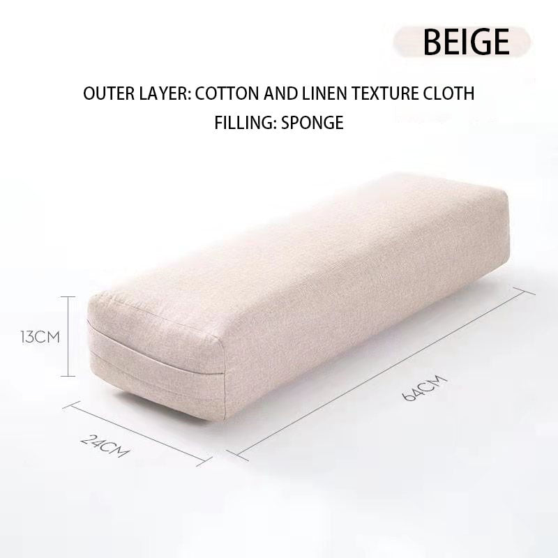 Cotton and linen texture Square Yoga Pillow Sponge Lining Fitness High Elastic Yoga Mat Yoga Mat Yoga Accessories Yoga Pillar