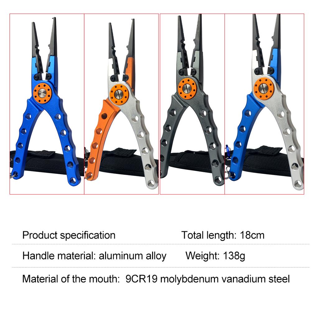 Fishing Pliers Fishing Tools Line Cutter Multifunctional Knot Aluminum Alloy Scissors Hook Remover 150g 20CM  Fishing Equipment