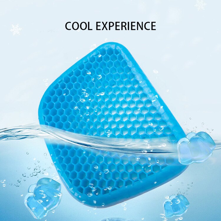 Gel Seat Cushion Double Layer Non-slip Breathable Honeycomb Egg Seat Cushion Ice Pad for Car Office Chair Wheelchair Pain Relief