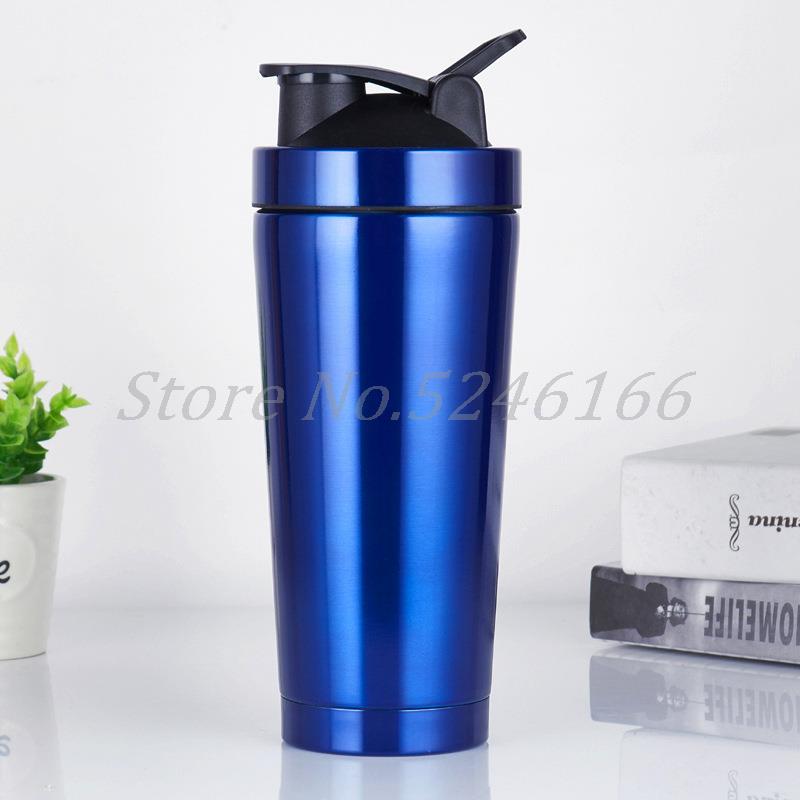 750ml gym sport portable water bottle stainless steel double wall vacuum insulated Protein Shaker water bottle