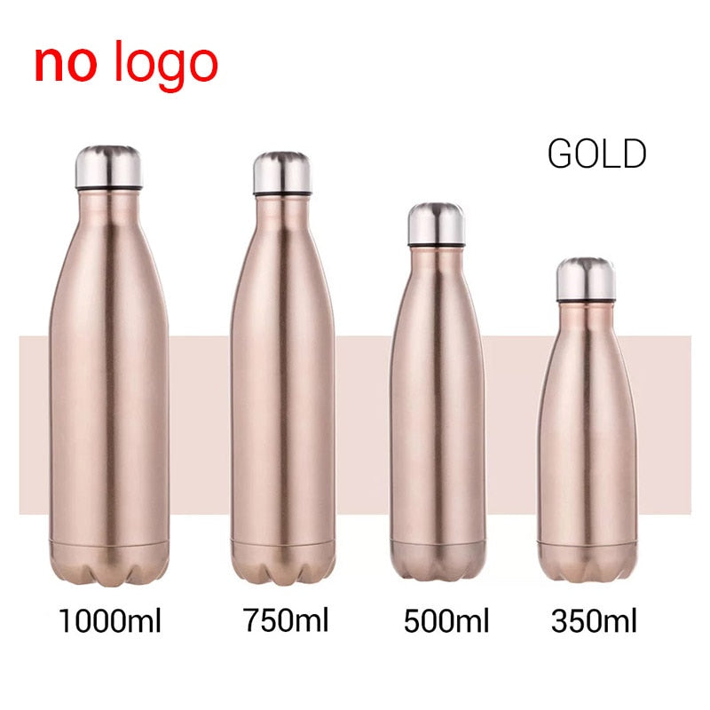 Custom Logo Double-Wall Insulated Vacuum Flask Stainless Steel Bottle for Water Bottles Thermos Gym Sport Shaker Botella De Agua