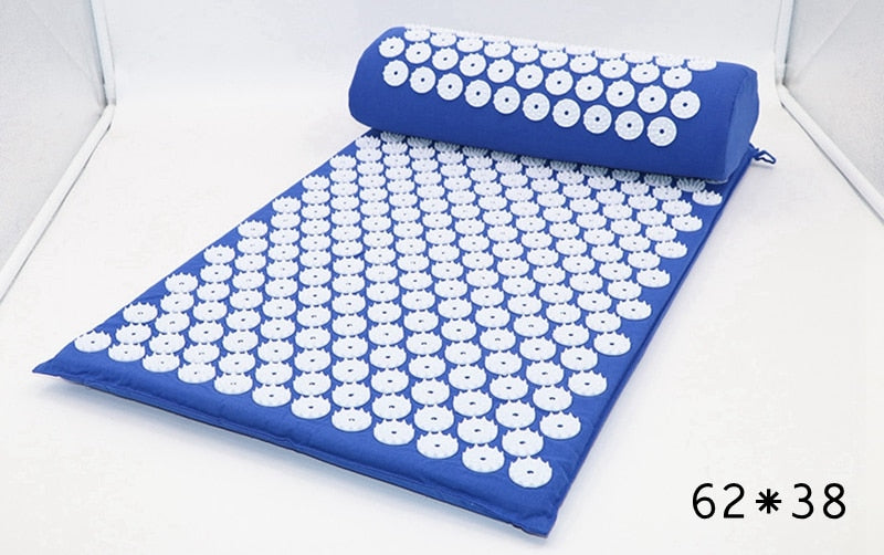 Acupressure Mat Sensi Massage Mat Pillow Set Kuznetsov's Applicator for Neck Foot Yoga Mat with Needle Back Massager Cushion Pad