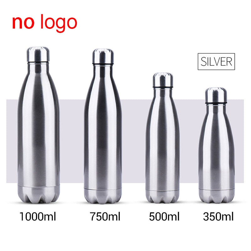 Custom Logo Double-Wall Insulated Vacuum Flask Stainless Steel Bottle for Water Bottles Thermos Gym Sport Shaker Botella De Agua