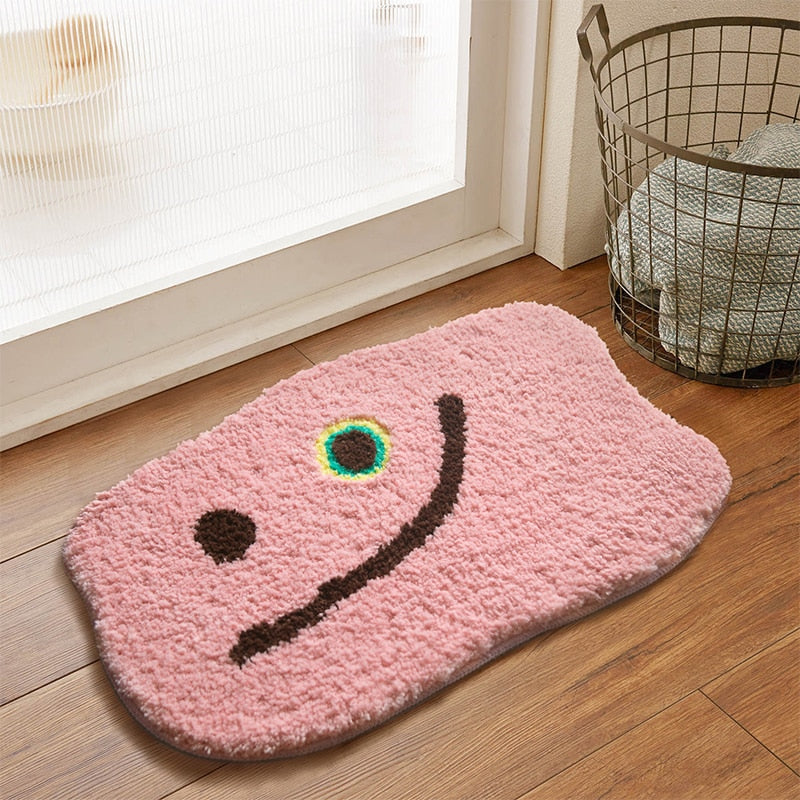 Pink Fluffy Bathroom Mat Nordic Carpet Area Rug Bath Room Floor Tub Side Mats Absorbent Anti Slip Pad Bathmat Doormat Home Decor