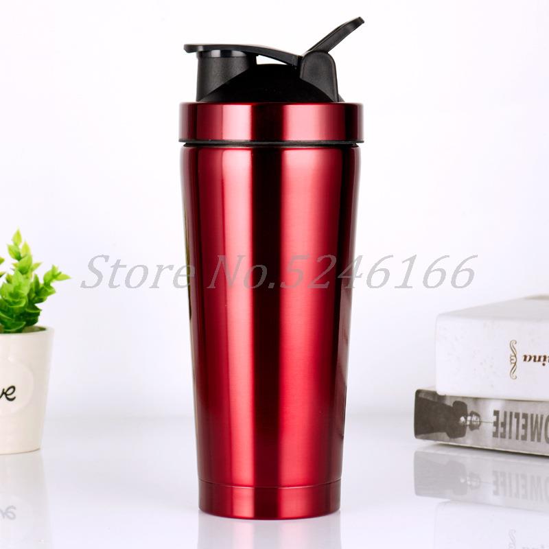 750ml gym sport portable water bottle stainless steel double wall vacuum insulated Protein Shaker water bottle