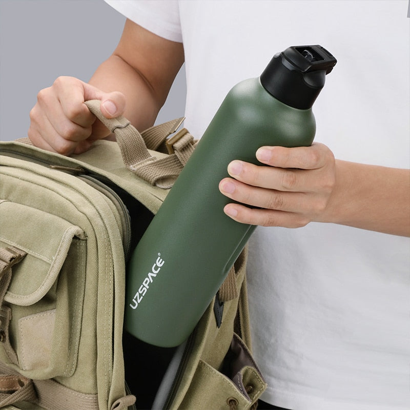 New 27oz 34oz Stainless Steel Water Bottle with straw Vacuum Flasks Insulated Travel Portable Thermal To Climb 1000ml thermos