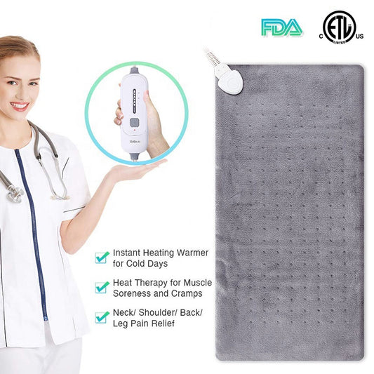 Extra Large 12*24&#39;&#39; 100 - 120V 85W Washable Electric Blanket Heating Pad 110V for Back Pain Relief Auto Off Body Warmer US Plug