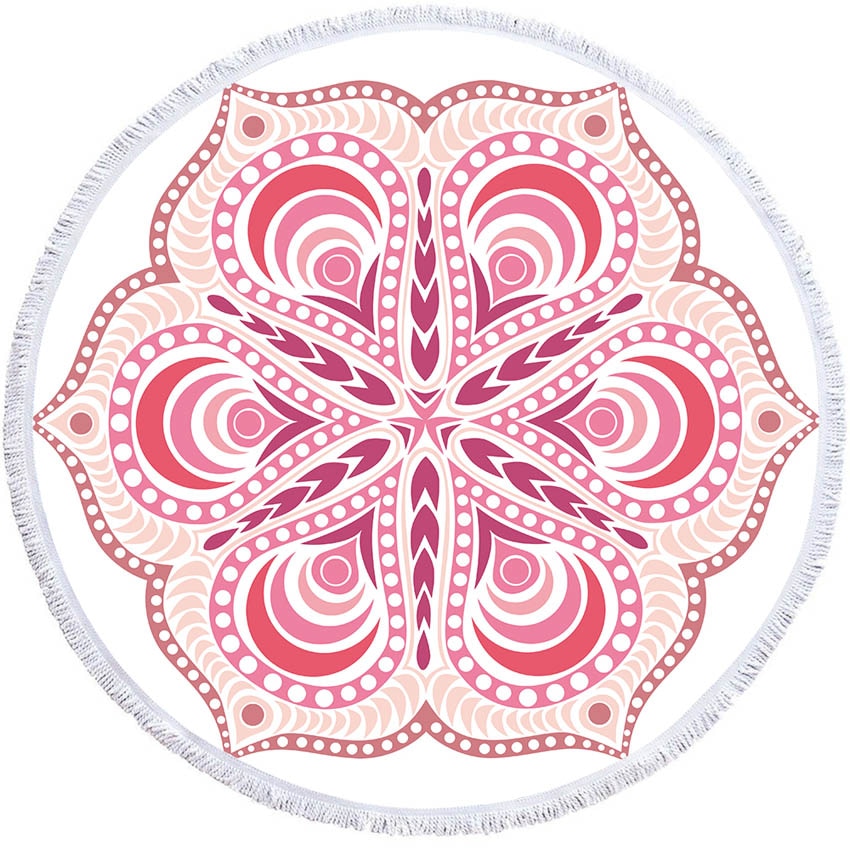 Mandala Geometric Round Beach Towel Tassels Bohemia Microfiber Bath Shower Towel For Adults Picnic Yoga Mat Blanket Cover Up