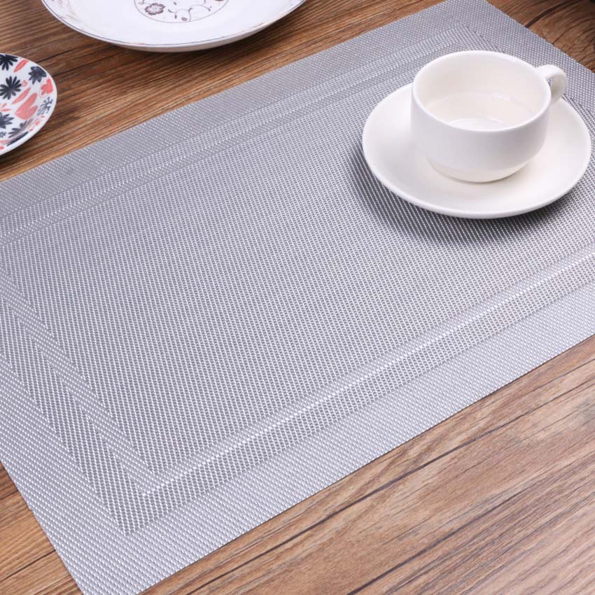 4 Pcs/set Modern Elegant PVC Placemat Dining Table Mat Cafe Anti-slip Hot Placemats Bowl Pad Cup Mat Table Coasters