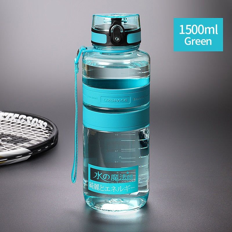 UZSPACE Water Bottle Large 1 Liter BPA Free Leak Proof Gym Bottle for Fitness or Sports Outdoors