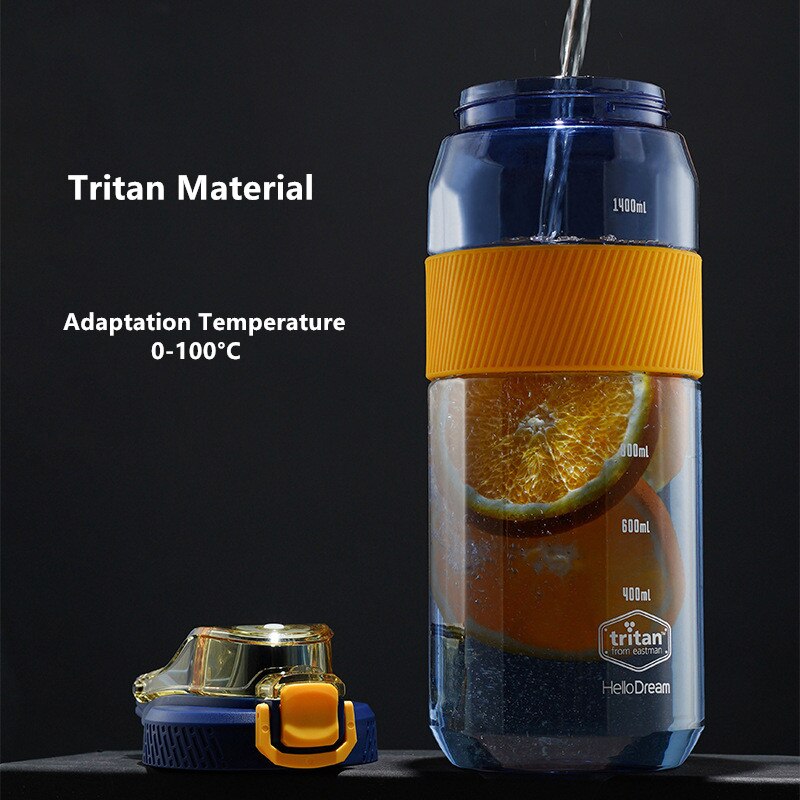 1600ml/1000ml/750ml High Quality Tritan Material Sport Water Bottle With Straw Outdoor Gym Sport Shaker Drinking Bottle BPA Free