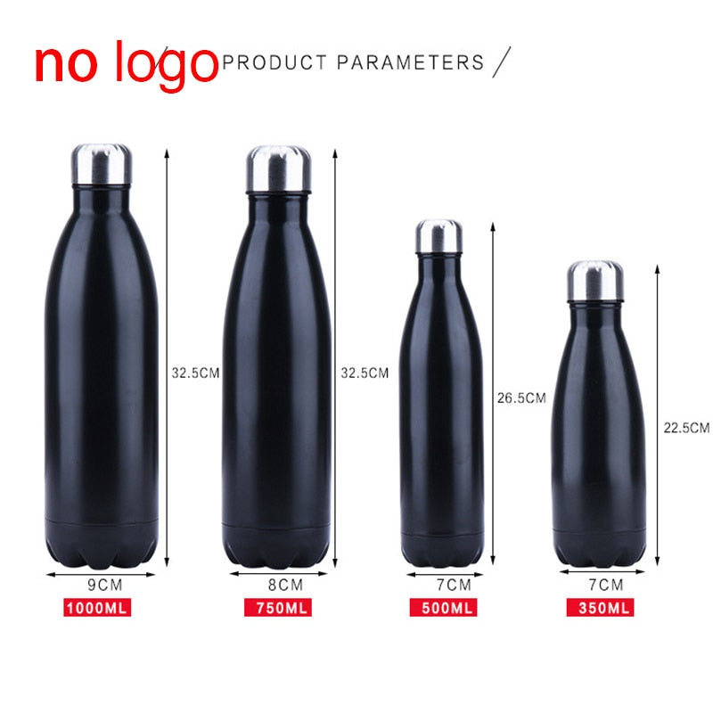 Custom Logo Double-Wall Insulated Vacuum Flask Stainless Steel Bottle for Water Bottles Thermos Gym Sport Shaker Botella De Agua