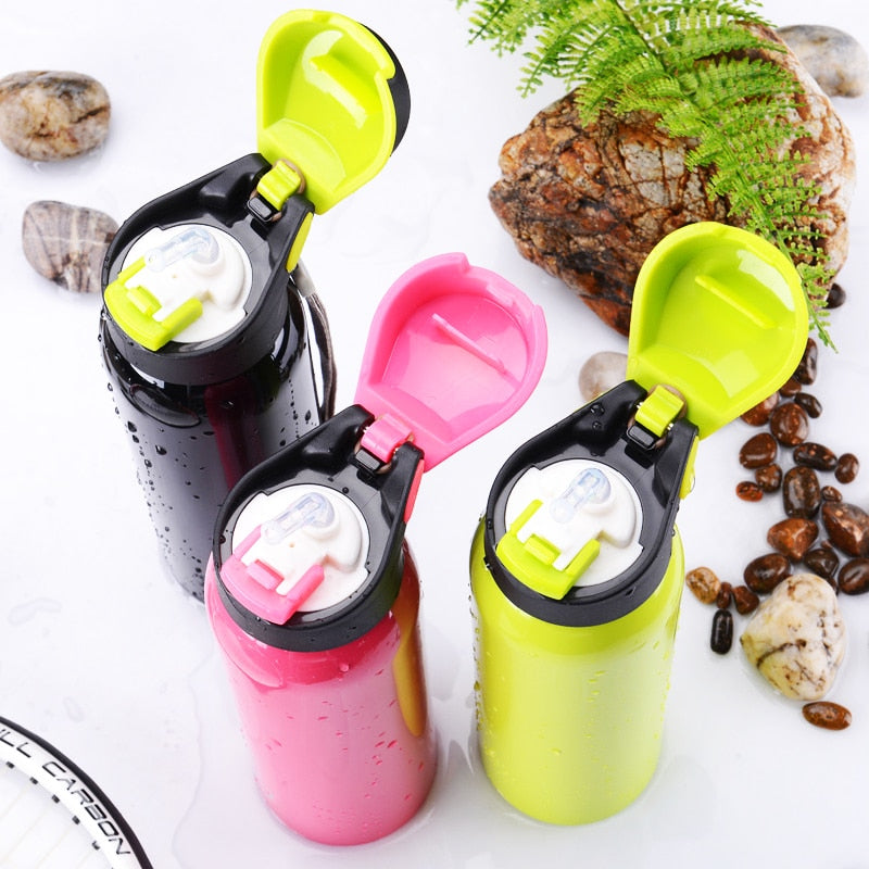 500ML Bike Water Bottle Mountain Bike Riding Bicycle Kettle Double Stainless Steel Thermos Cup Warm-keeping Jug Sports Outdoor