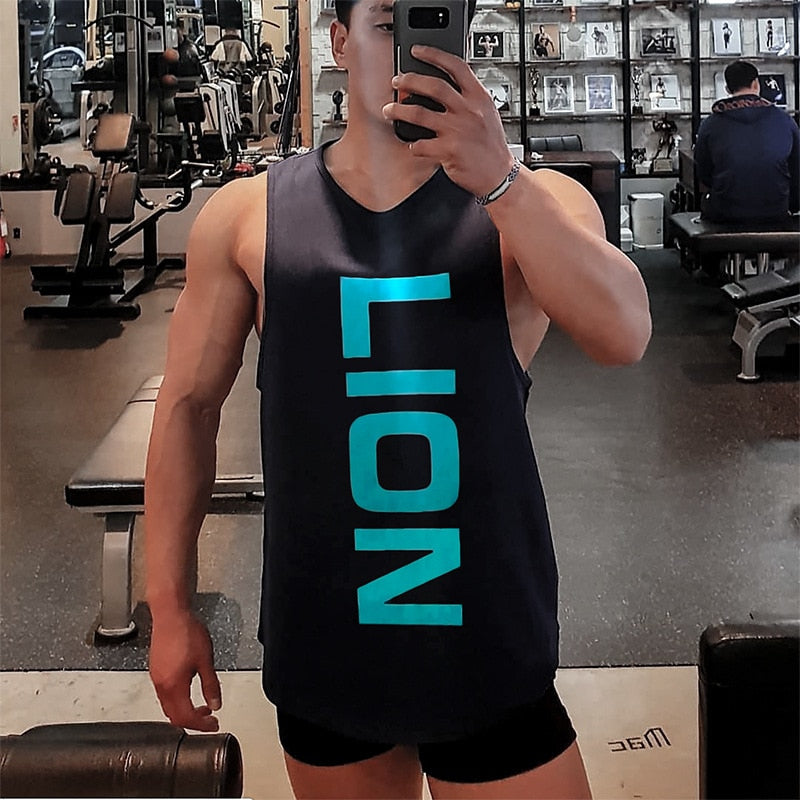 2020 Bodybuilding Tank Tops Men Gyms Fitness Workout Cotton Sleeveless shirt Clothing Male Casual Stringer Singlet Male Vest Top