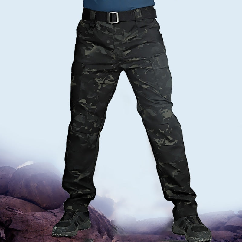 Mens Camouflage Cargo Pants Elastic Multiple Pocket Military Male Trousers Outdoor Joggers Pant Plus Size Tactical Pants Men 5XL