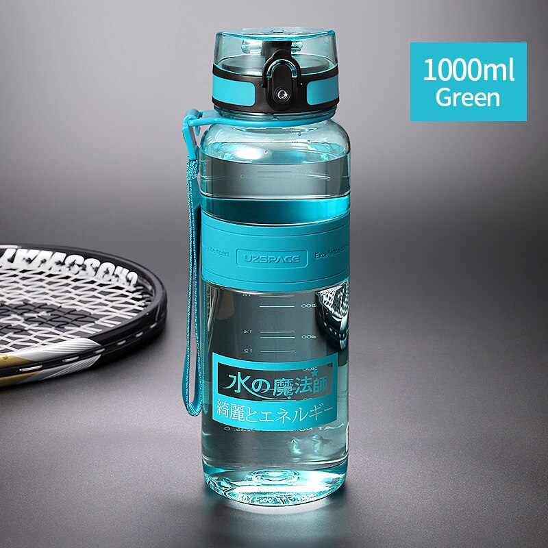 UZSPACE Water Bottle Large 1 Liter BPA Free Leak Proof Gym Bottle for Fitness or Sports Outdoors