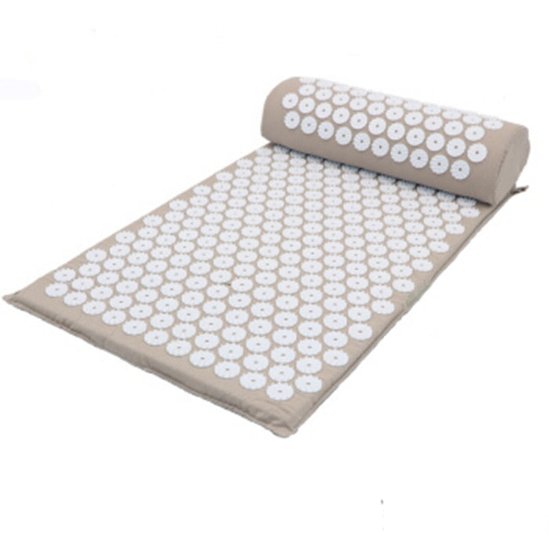 Acupressure Mat Sensi Massage Mat Pillow Set Kuznetsov's Applicator for Neck Foot Yoga Mat with Needle Back Massager Cushion Pad
