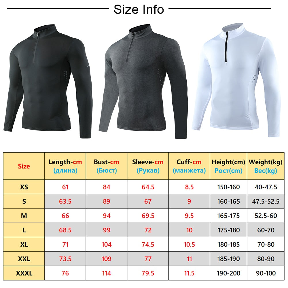 Mens Long Sleeve Running Autumn Bodybuilding Gym Top Workout Quick Drying Compression Jerseys Print Man Sports Jogging Shirts