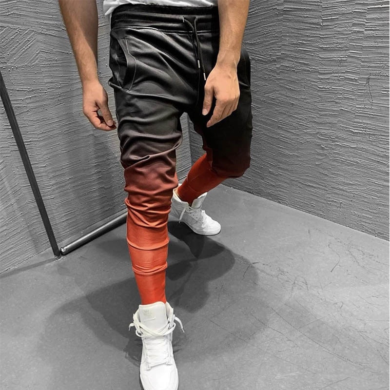 New Gradient Autumn Gyms Men Joggers Sweatpants Men&#39;s Joggers Trousers Sporting Clothing The High Quality Bodybuilding Pants