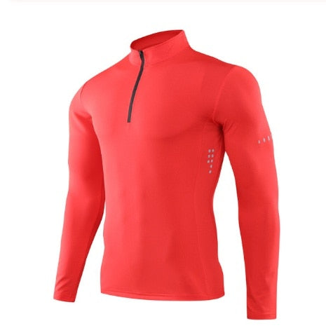 Mens Long Sleeve Running Autumn Bodybuilding Gym Top Workout Quick Drying Compression Jerseys Print Man Sports Jogging Shirts