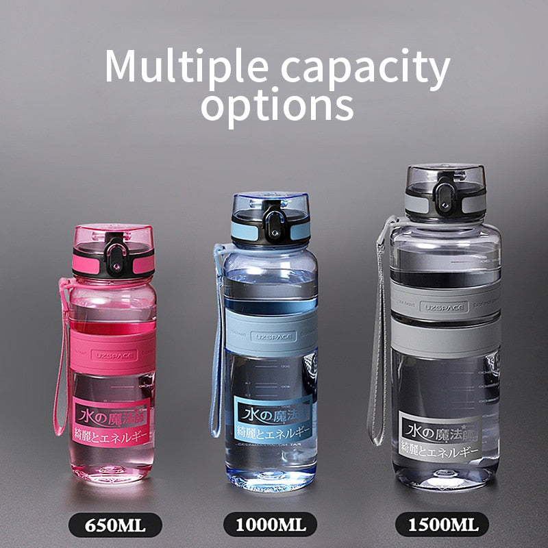 UZSPACE Water Bottle Large 1 Liter BPA Free Leak Proof Gym Bottle for Fitness or Sports Outdoors