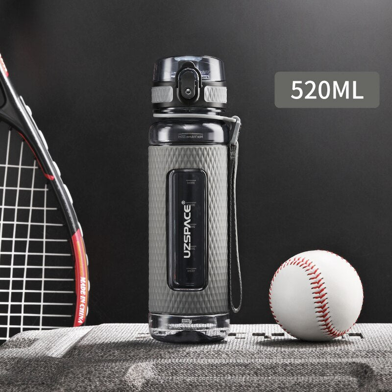 UZSPACE Sports Water Bottles BPA Free 1000ml Portable Leakproof Drop-proof Plastic Drink Bottle Summer Outdoor Tour Gym Tea Cup