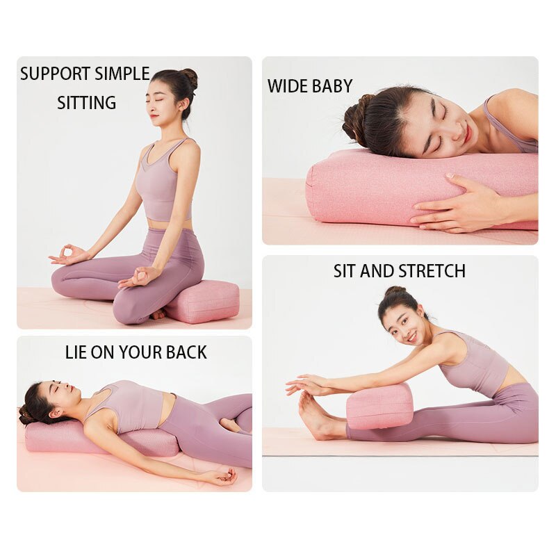 Cotton and linen texture Square Yoga Pillow Sponge Lining Fitness High Elastic Yoga Mat Yoga Mat Yoga Accessories Yoga Pillar