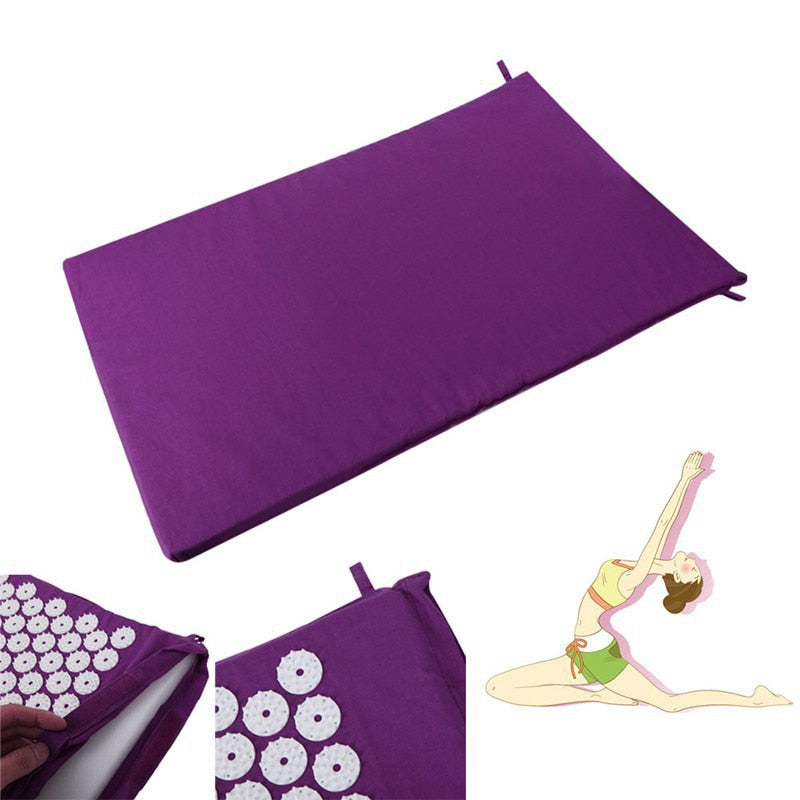 Acupressure Mat Sensi Massage Mat Pillow Set Kuznetsov's Applicator for Neck Foot Yoga Mat with Needle Back Massager Cushion Pad