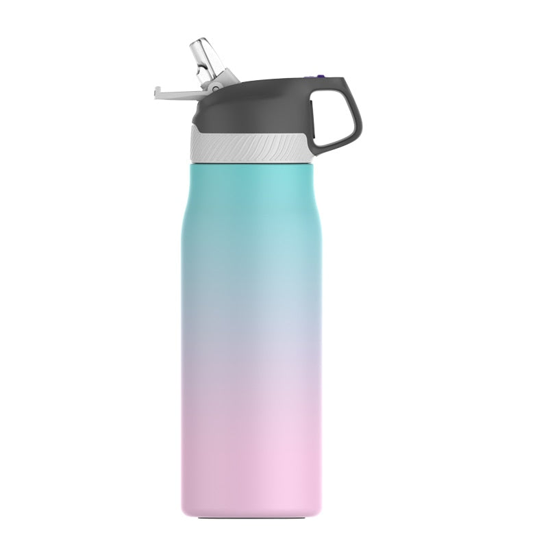 FJbottle Thermos Flask,Vacuum Bottle 316 Stainless Steel ,Fashion Multicolor Straw Water Bottle ,For Fitness Travel And Outdoor