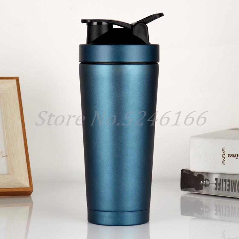 750ml gym sport portable water bottle stainless steel double wall vacuum insulated Protein Shaker water bottle