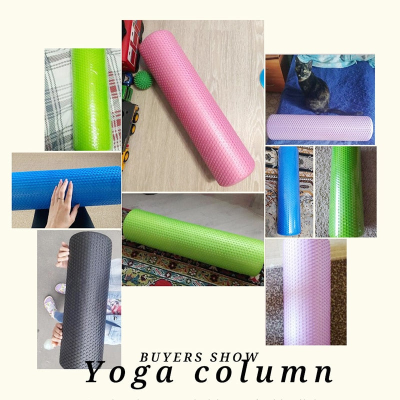 30/45cm Yoga Foam Roller Block Pilate Foam Roller EVA Muscle Roller Self Massage Tool for Gym Pilates Yoga Fitness Gym Equipment