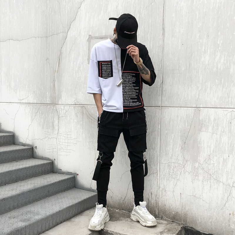 2022 New Fashion Hip Hop Sweatpants men Black Mens Joggers Harem Pants Multi-pocket Pencil Jogger Pants Men