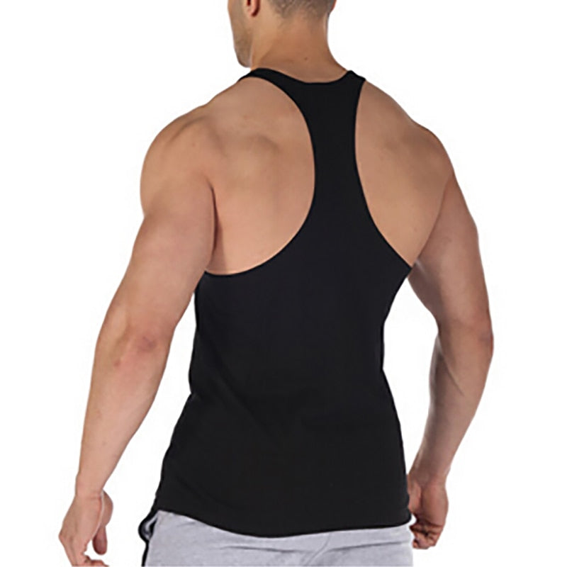 Brand Bodybuilding and Fitness Clothing Cotton sleeveless shirts tank top men Stringer Singlets mens Y back workout gym vest