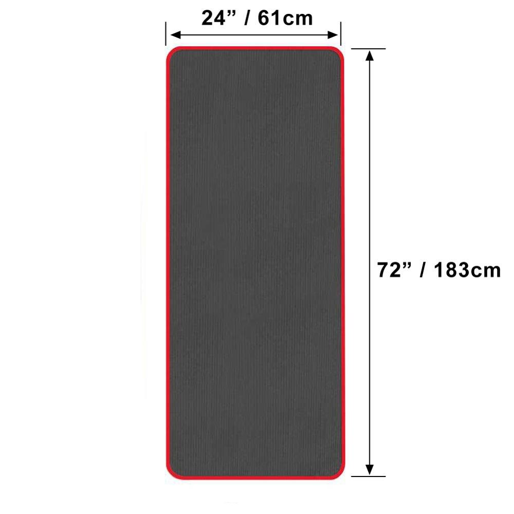 10mm Non-slip Anti-Tear Yoga Mat Thick Fitness Pilates Exercise Mat Home Workout Sport Cushion Gymnastic Pad with Carrying Strap