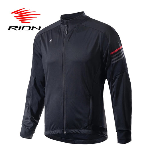 RION Mens Spring Thermal Cycling Jackets MTB Bike Coat Bicycle Clothing Long Sleeve Cycling Jerseys Ciclismo Jacket  with Pocket