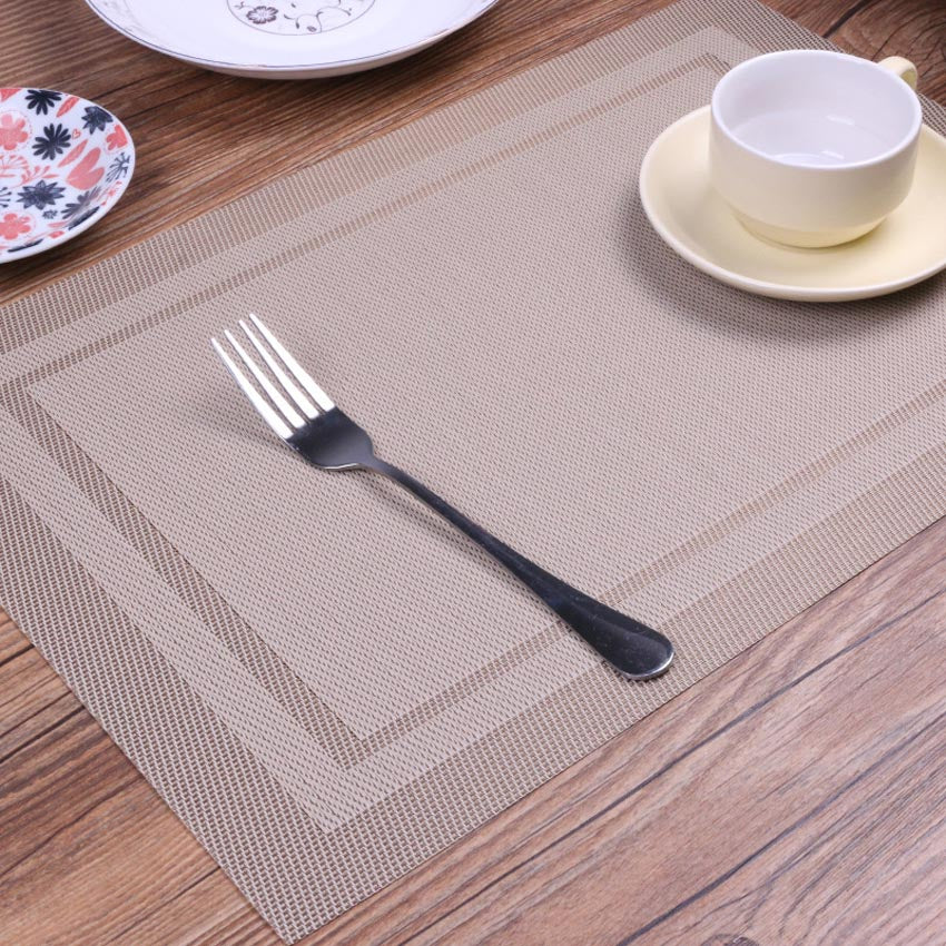 4 Pcs/set Modern Elegant PVC Placemat Dining Table Mat Cafe Anti-slip Hot Placemats Bowl Pad Cup Mat Table Coasters