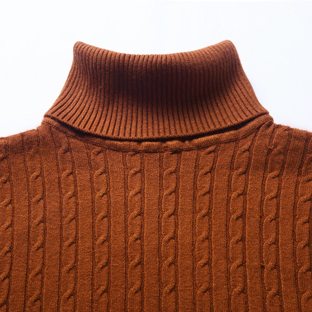 2022 New Casual Knitted Turtleneck Sweater Men Pullover Clothing Fashion Clothes Knit Winter Warm Mens Sweaters Pullovers 81332