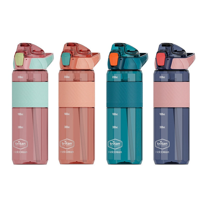 750ml/1000ml/1600ml Tritan Material Water Bottle With Straw Eco-Friendly Durable Gym Fitness Outdoor Sport Shaker Drink Bottle