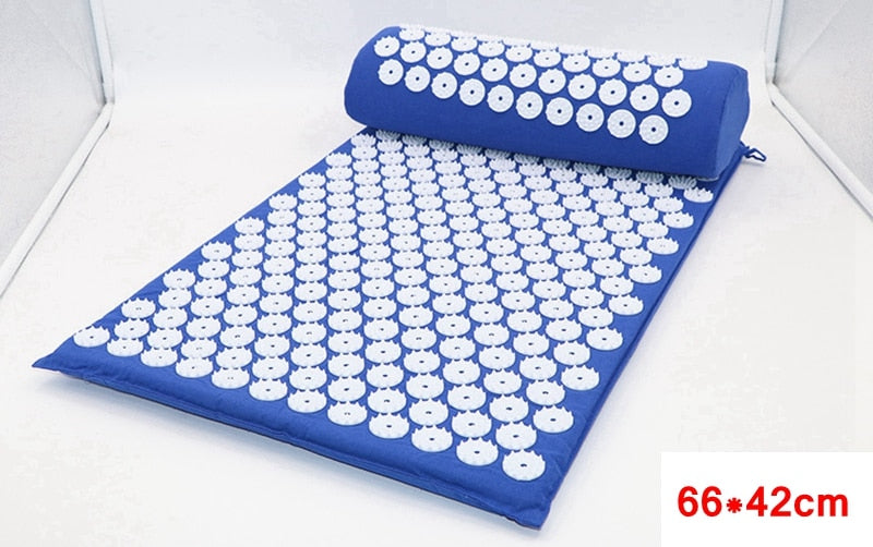 Acupressure Mat Sensi Massage Mat Pillow Set Kuznetsov's Applicator for Neck Foot Yoga Mat with Needle Back Massager Cushion Pad