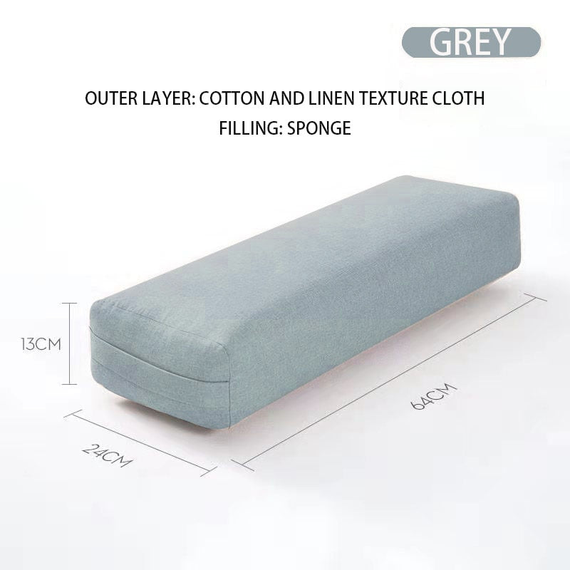 Cotton and linen texture Square Yoga Pillow Sponge Lining Fitness High Elastic Yoga Mat Yoga Mat Yoga Accessories Yoga Pillar