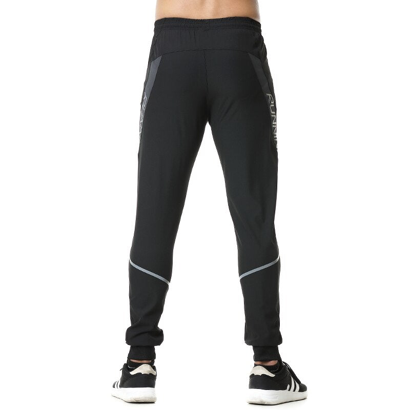 Mens Sport Pant Zipper Pockets Training Bodybuilding Trouser Quick Dry Fitness Running Long Pants Letter Printing Gym Sweatpants