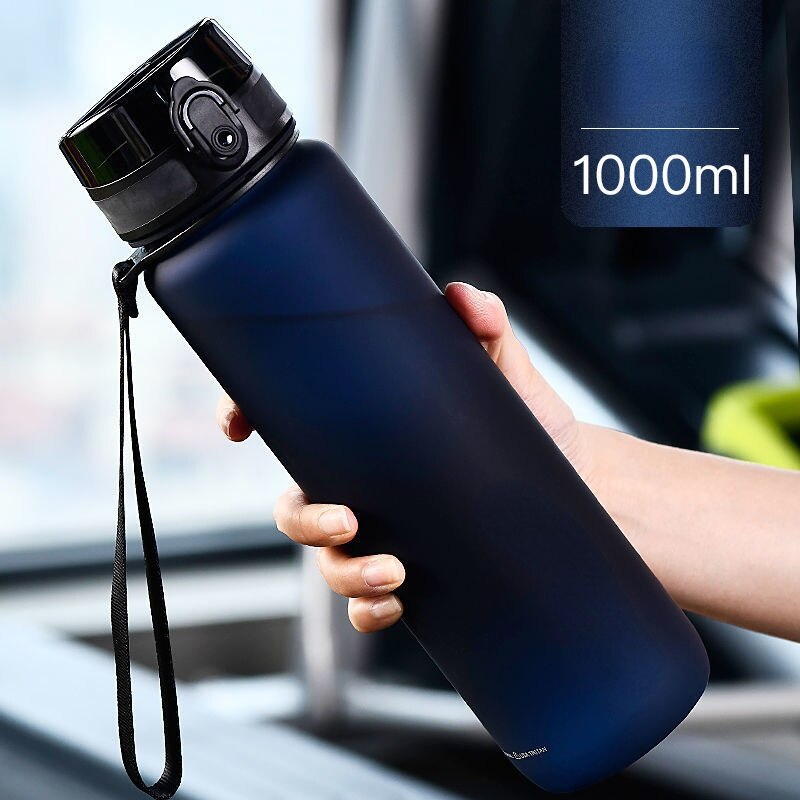 New 1000ml Sports Water Bottle BPA Free Portable Leak-proof Shaker bottle Plastic Drinkware Outdoor Tour Gym Free Shipping items