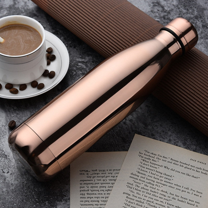 Logo Custom 500Ml Double-Wall Thermos Bottle Stainless Steel Insulated Vacuum Flask Stainless Steel Cola Cup Office Gift Cup