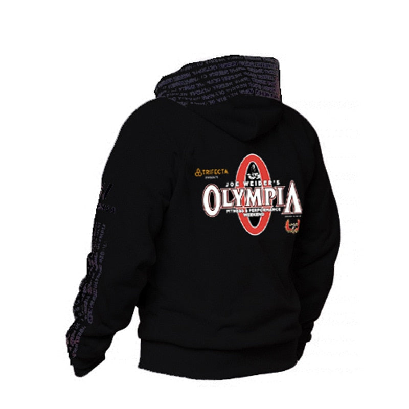 2019 New OLYMPIA Men Gyms Hoodies Fitness Bodybuilding Sweatshirt Zipper Sportswear Male Training Jacket With Hoodily Clothes